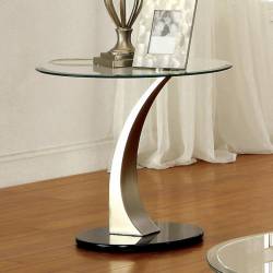 VALO END TABLE Satin Plated Finish